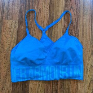 Under armour sports bra blue size M